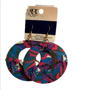 Colorful earrings for a pierced ear